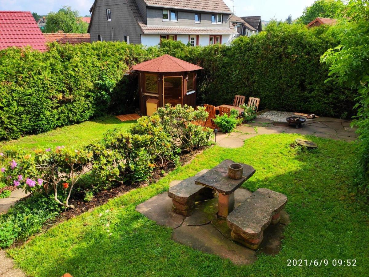 Ferienhaus Marré - mit Grill, Feuerstelle und Gartensauna Waldbrunn  Exterior foto